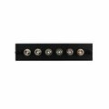 Swe-Tech 3C LGX Compatible Adapter Plate featuring a Bank of 6 Multimode ST Connectors, Black Powder Coat FWT68F3-10360